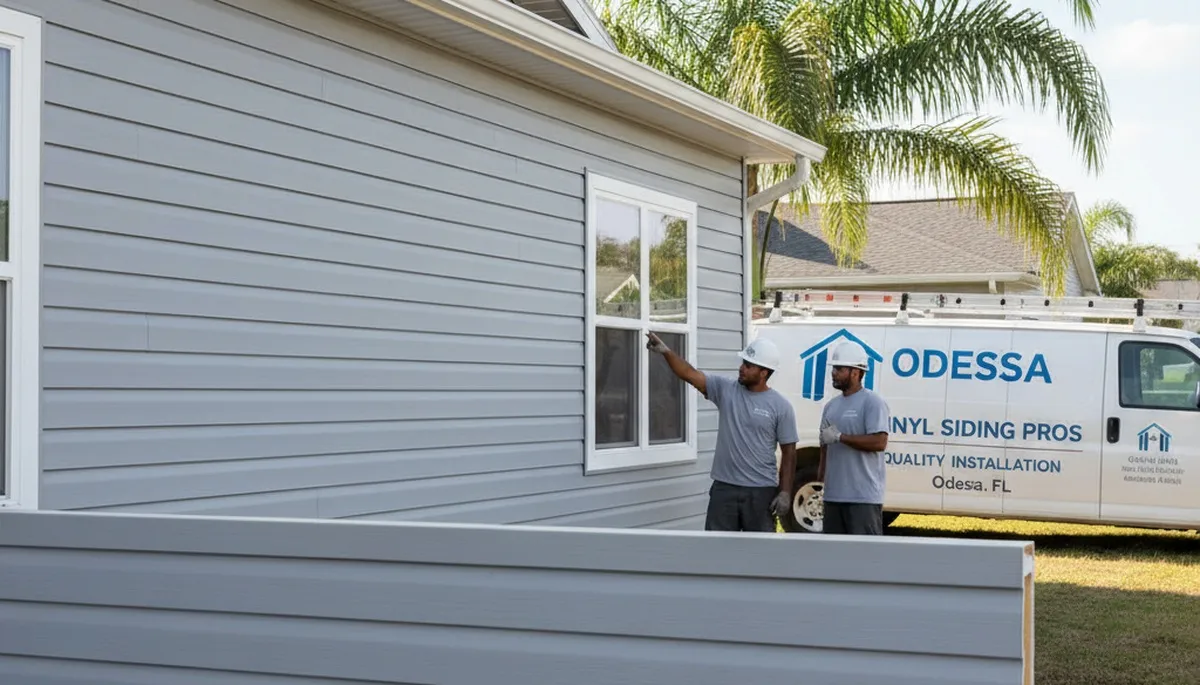 Vinyl siding installation on Tampa FL home exterior by professional siding contractors