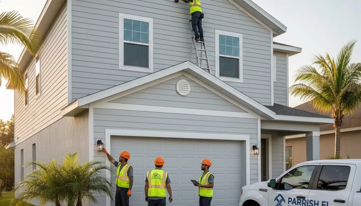Vinyl siding installation on residential home exterior in Tampa FL by local siding experts
