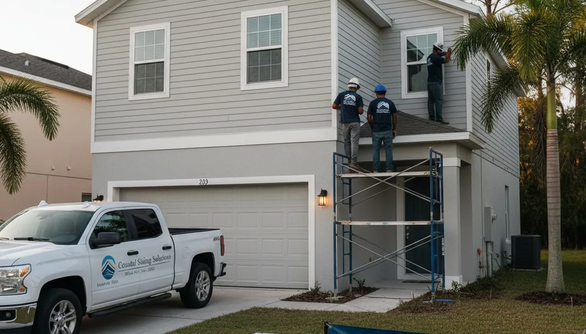 Professional vinyl siding installation on home exterior in Tampa, FL